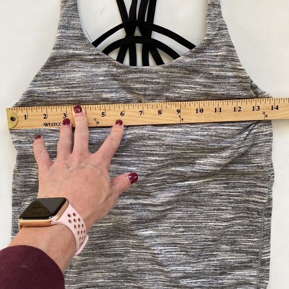 Lululemon Moment To Movement 2-In-1 Tank Space Dye Camo Black White / Black Sz 4 - Picture 15 of 16